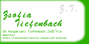 zsofia tiefenbach business card